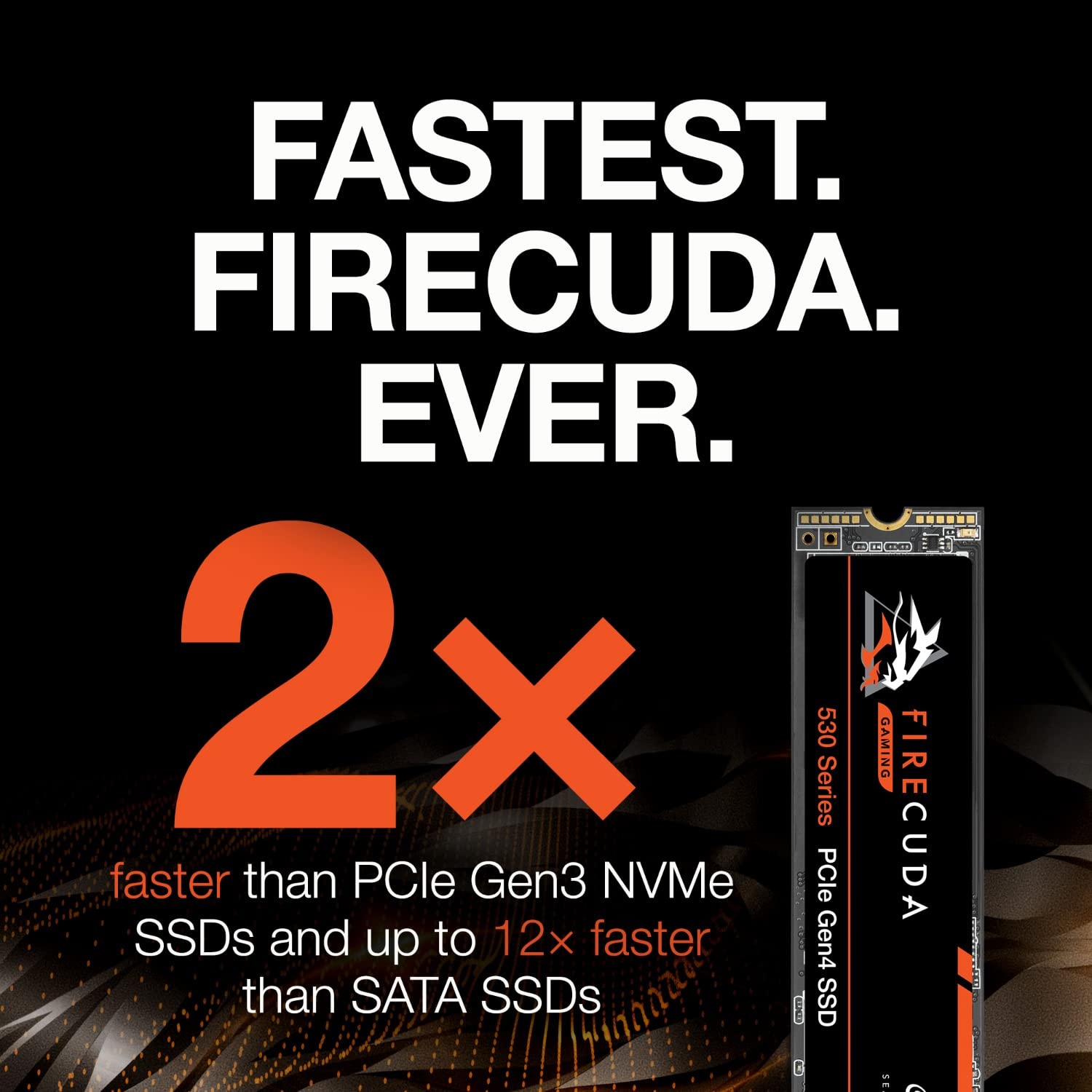 Seagate FireCuda 530 1TB Internal Solid State Drive - M.2 PCIe Gen4 ×4 NVMe 1.4, Transfer speeds up to 7300 MB/s,
