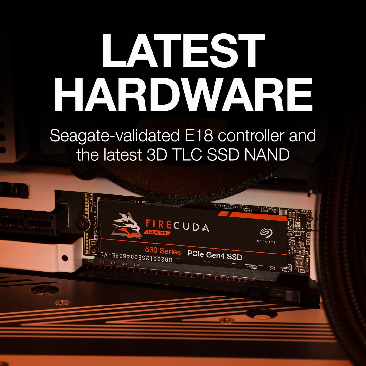 Seagate FireCuda 530 1TB Internal Solid State Drive - M.2 PCIe Gen4 ×4 NVMe 1.4, Transfer speeds up to 7300 MB/s,