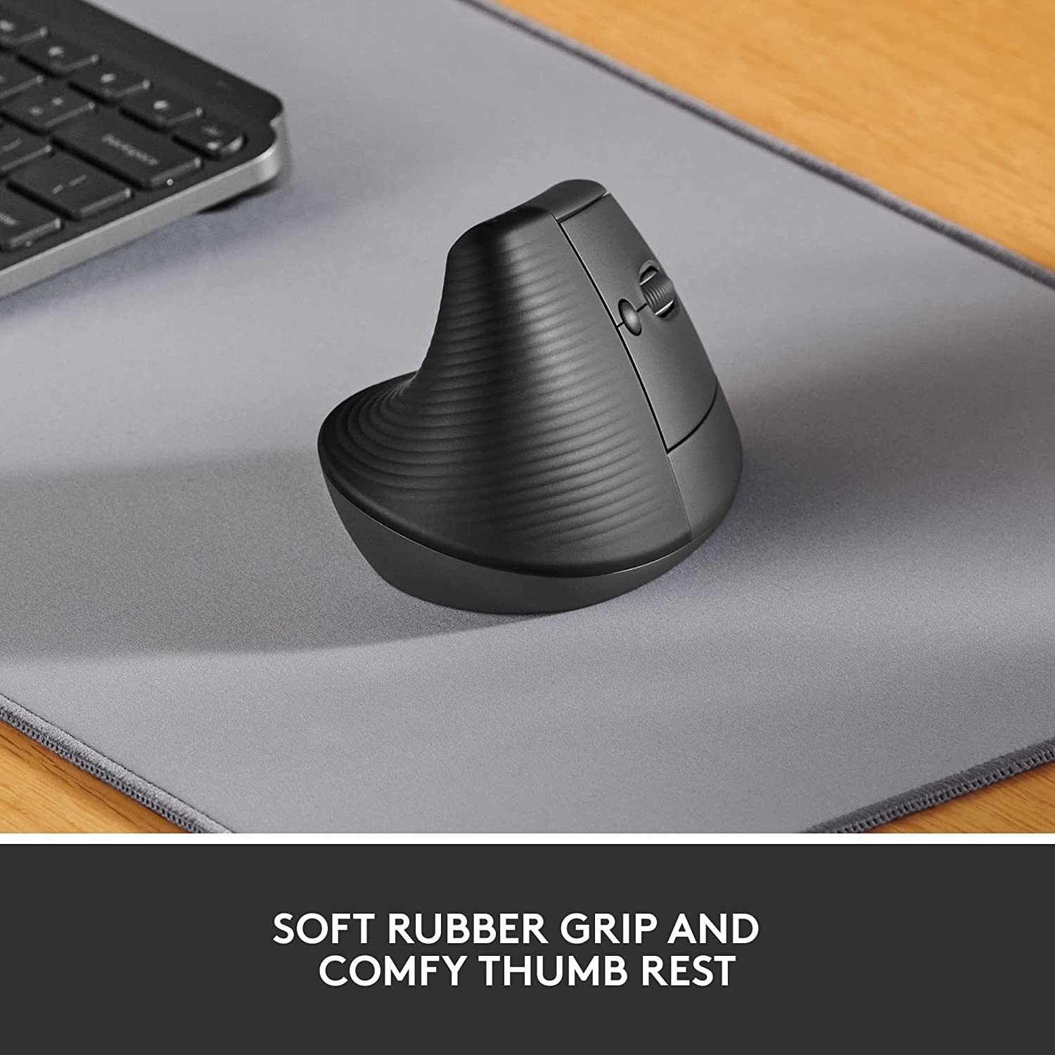 Logitech Lift Vertical Ergonomic Mouse Day-long comfort, great for small to medium-sized hands. - Golchha Computers