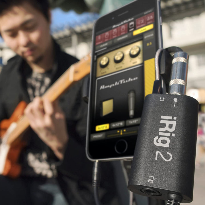IK Multimedia iRig 2 guitar interface adaptor for iPhone, iPod touch, iPad, Mac and Android - Golchha Computers