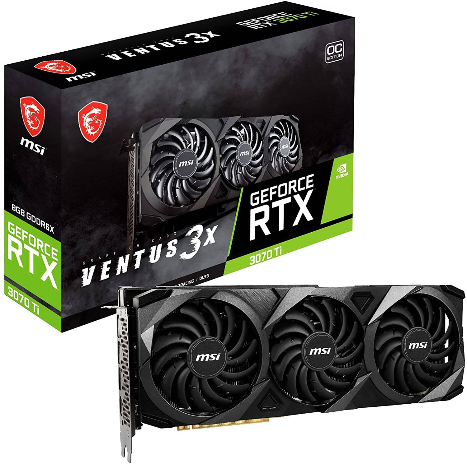 MSI Gaming GeForce RTX 3070 Ti 8GB GDRR6X Ventus 3X 8G OC Graphics Card - Golchha Computers