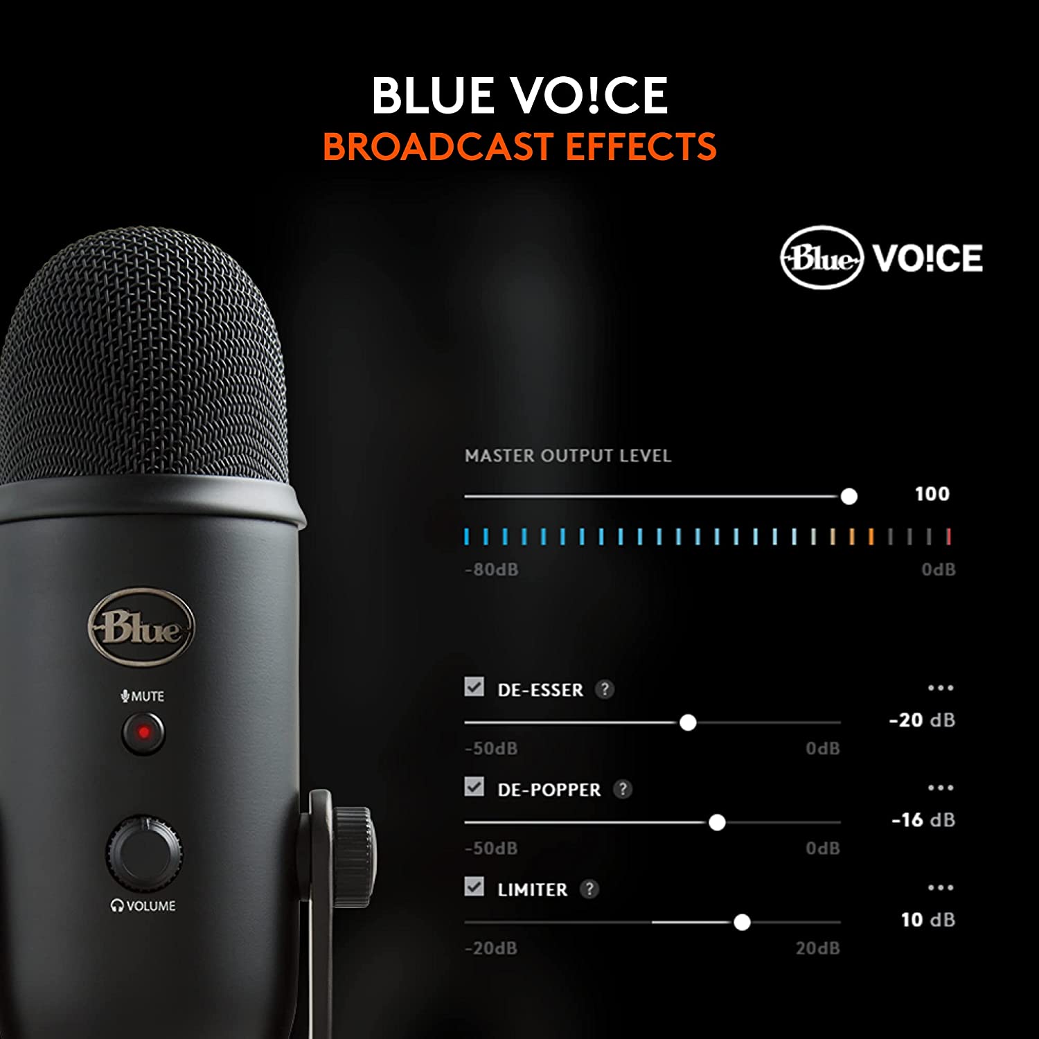 Blue Yeti Professional Multi-Pattern USB Microphone Blackout - Golchha Computers
