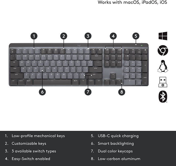Logitech MX MECHANICAL Wireless Illuminated Keyboard (Linear Red Stwitches) & MX MASTER 3S Wireless Mouse Combo - Golchha Computers