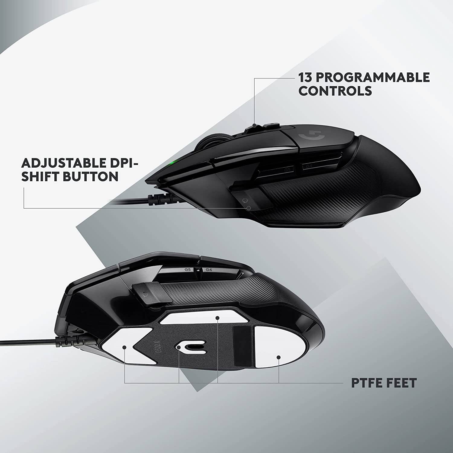 Logitech G502 X Wired Gaming Mouse - LIGHTFORCE Hybrid Optical-Mechanical Primary switches, Hero 25K Gaming Sensor, Compatible with PC/macOS/Windows - Golchha Computers
