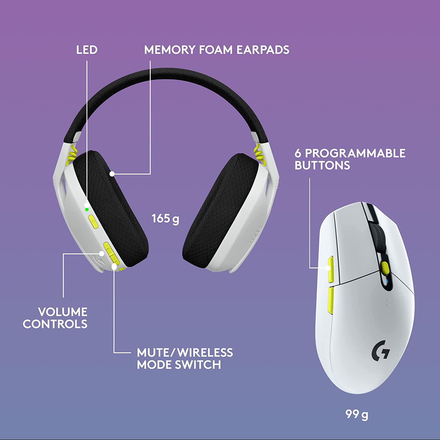 Logitech Wireless Gaming Combo - G435 SE Lightspeed Headset with G304 SE Lightspeed Mouse - Golchha Computers