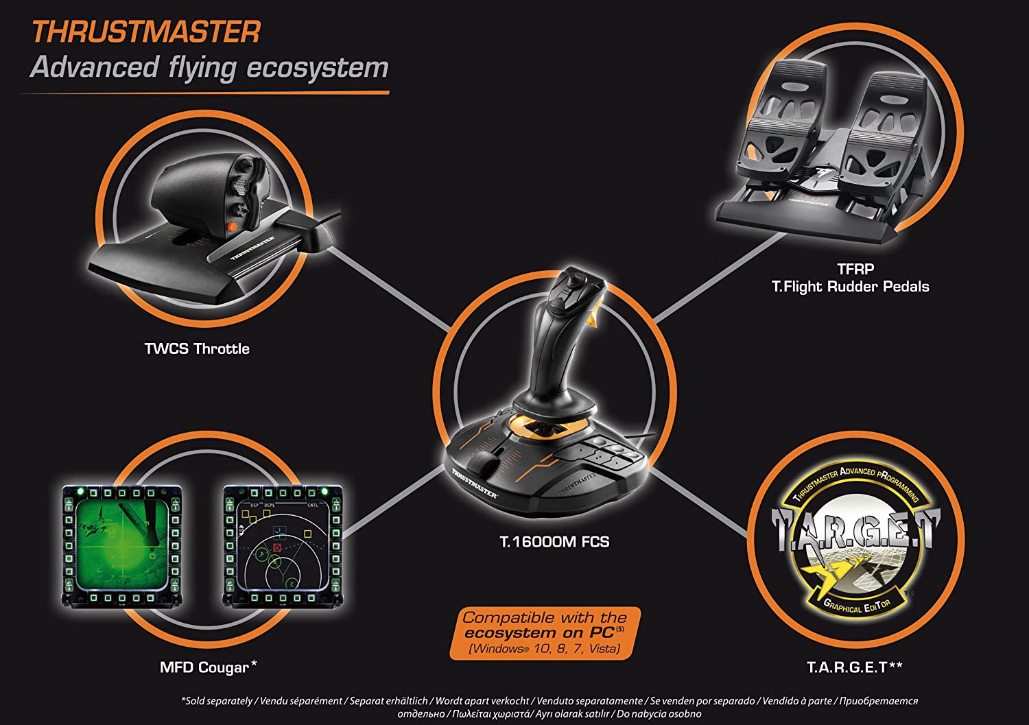 Thrustmaster 2960782 T16000M FCS Flight Joystick for PC (Black) - Golchha Computers