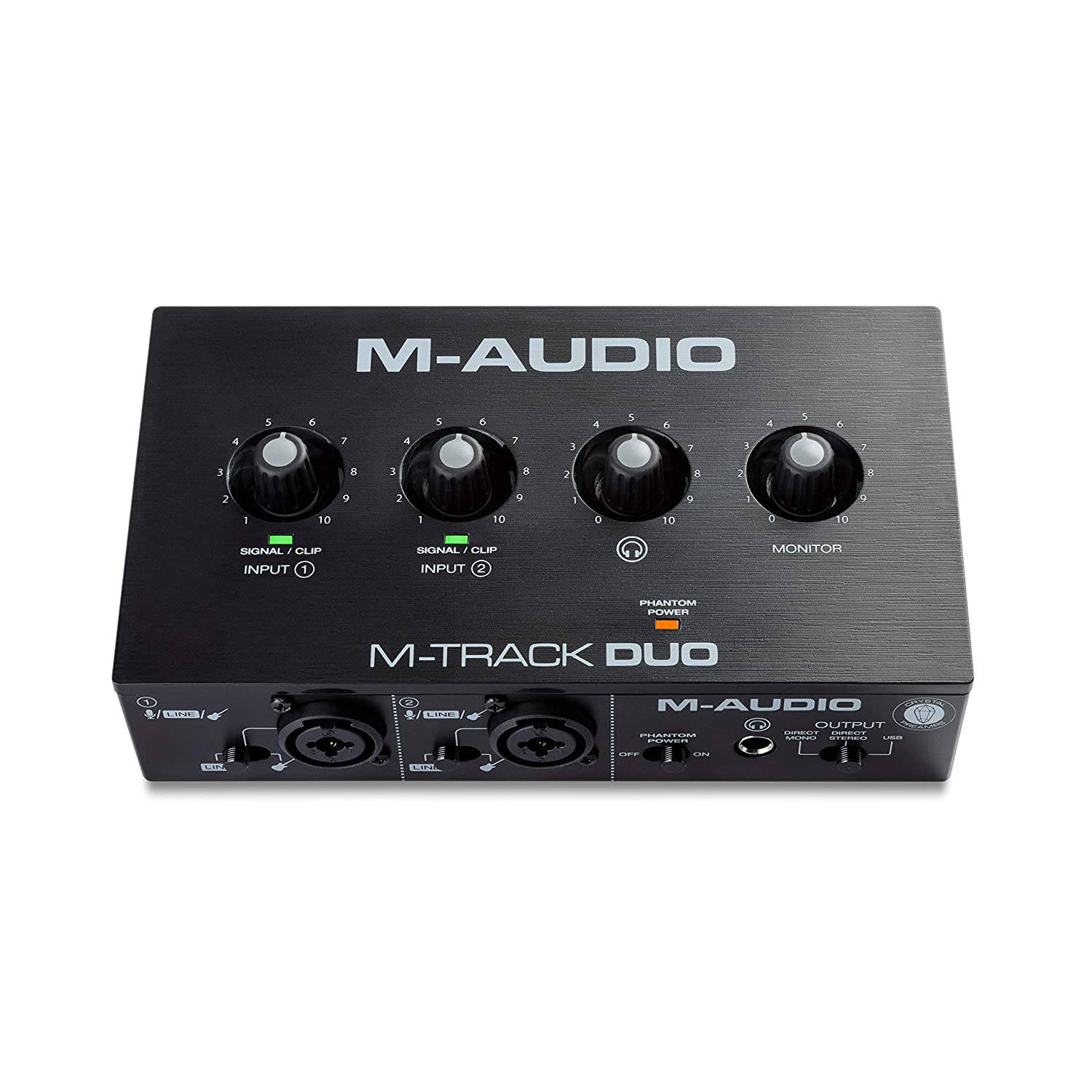M-Audio M-Track Duo – USB Audio Interface for Recording, Streaming and Podcasting with Dual XLR, Line & DI Inputs, plus a Software Suite Included - Golchha Computers