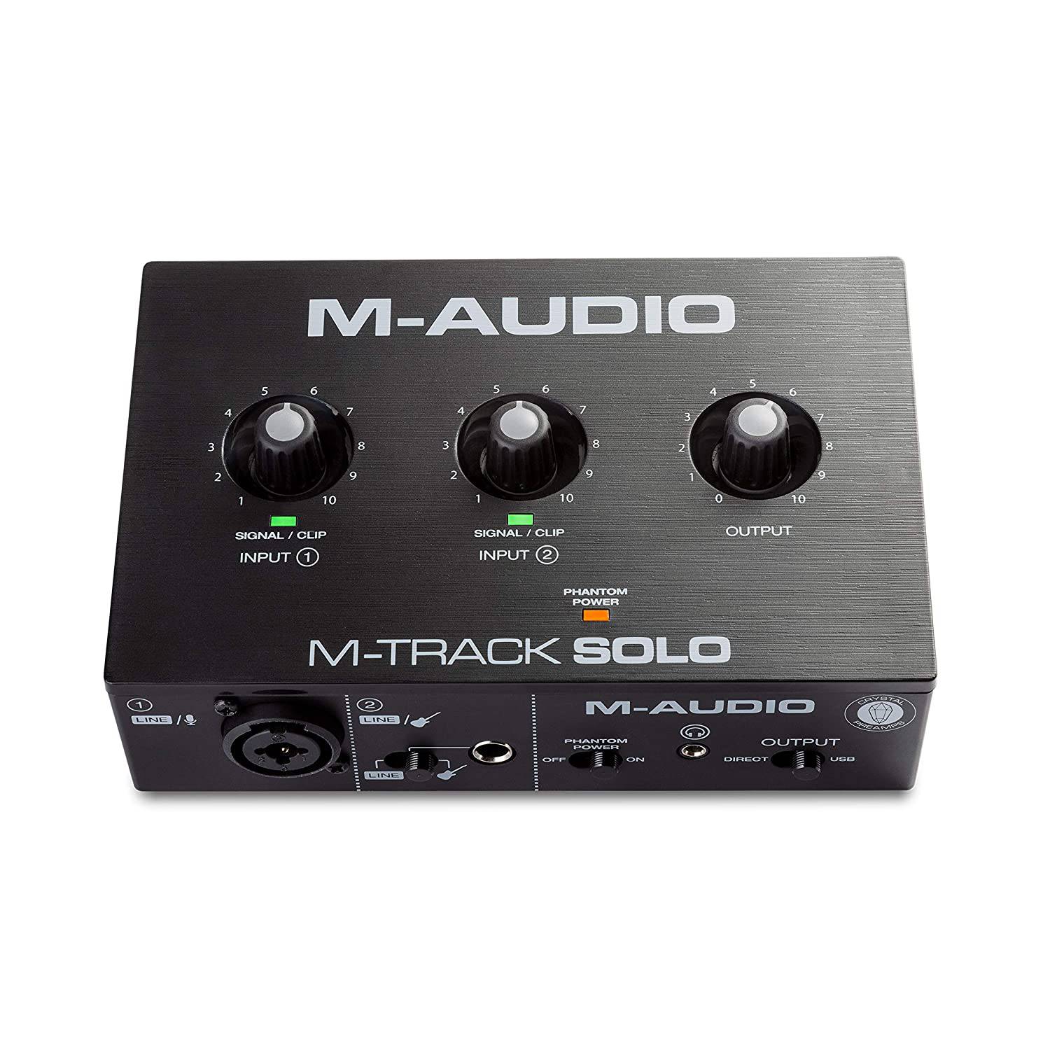 M-Audio M-Track Solo – USB Audio Interface for Recording, Streaming and Podcasting with XLR, Line and DI Inputs, Plus a Software Suite Included - Golchha Computers