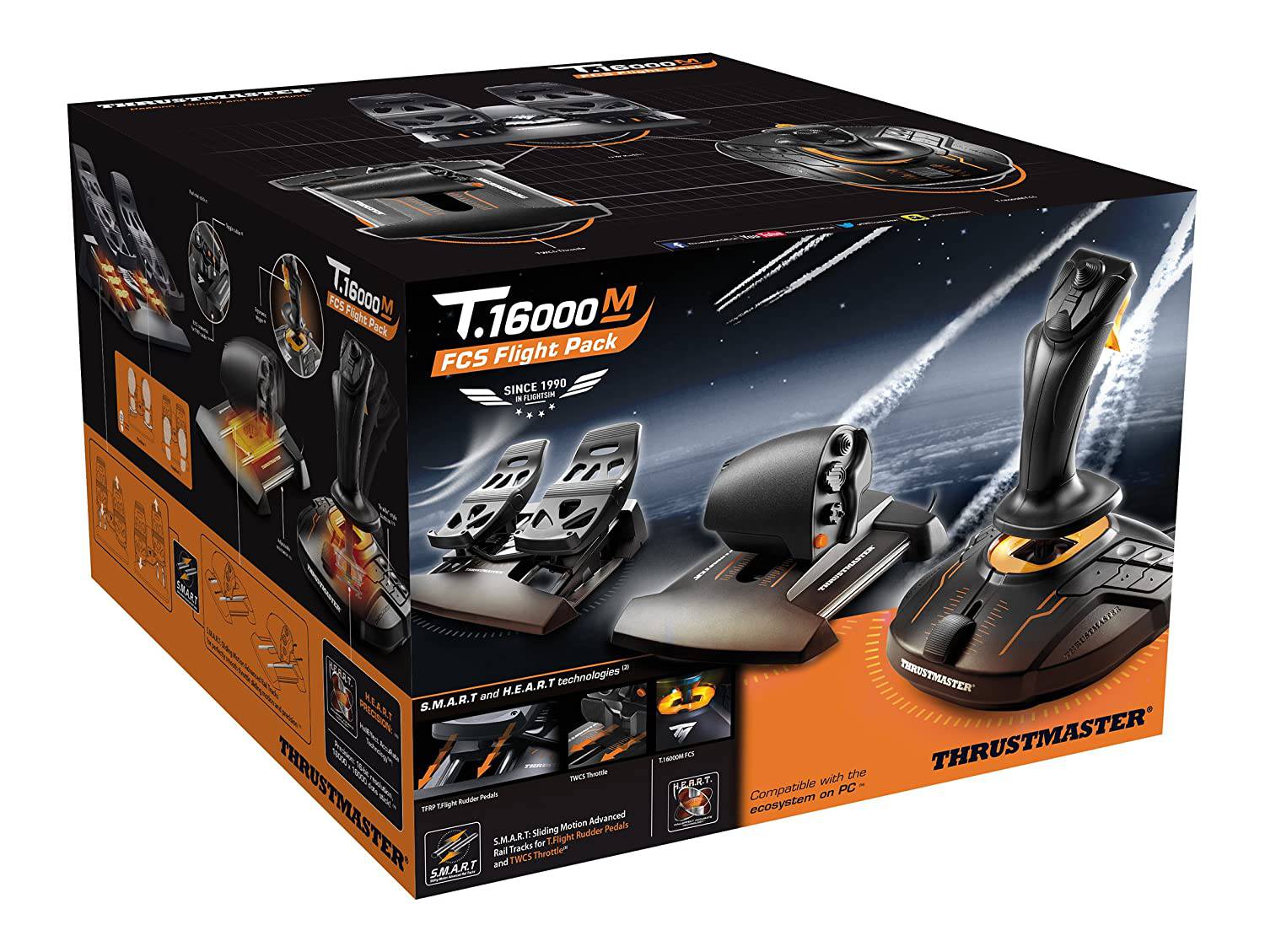 Thrustmaster 2960782 T16000M FCS Flight Joystick for PC (Black) - Golchha Computers