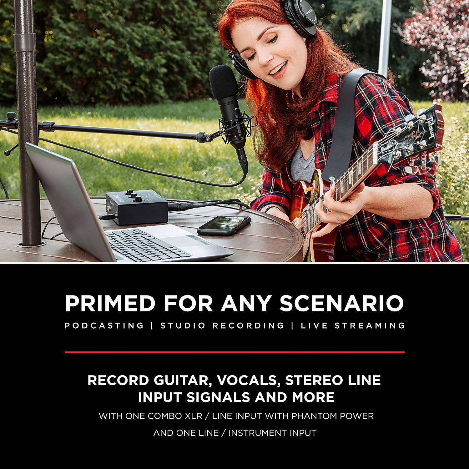 M-Audio M-Track Solo – USB Audio Interface for Recording, Streaming and Podcasting with XLR, Line and DI Inputs, Plus a Software Suite Included - Golchha Computers