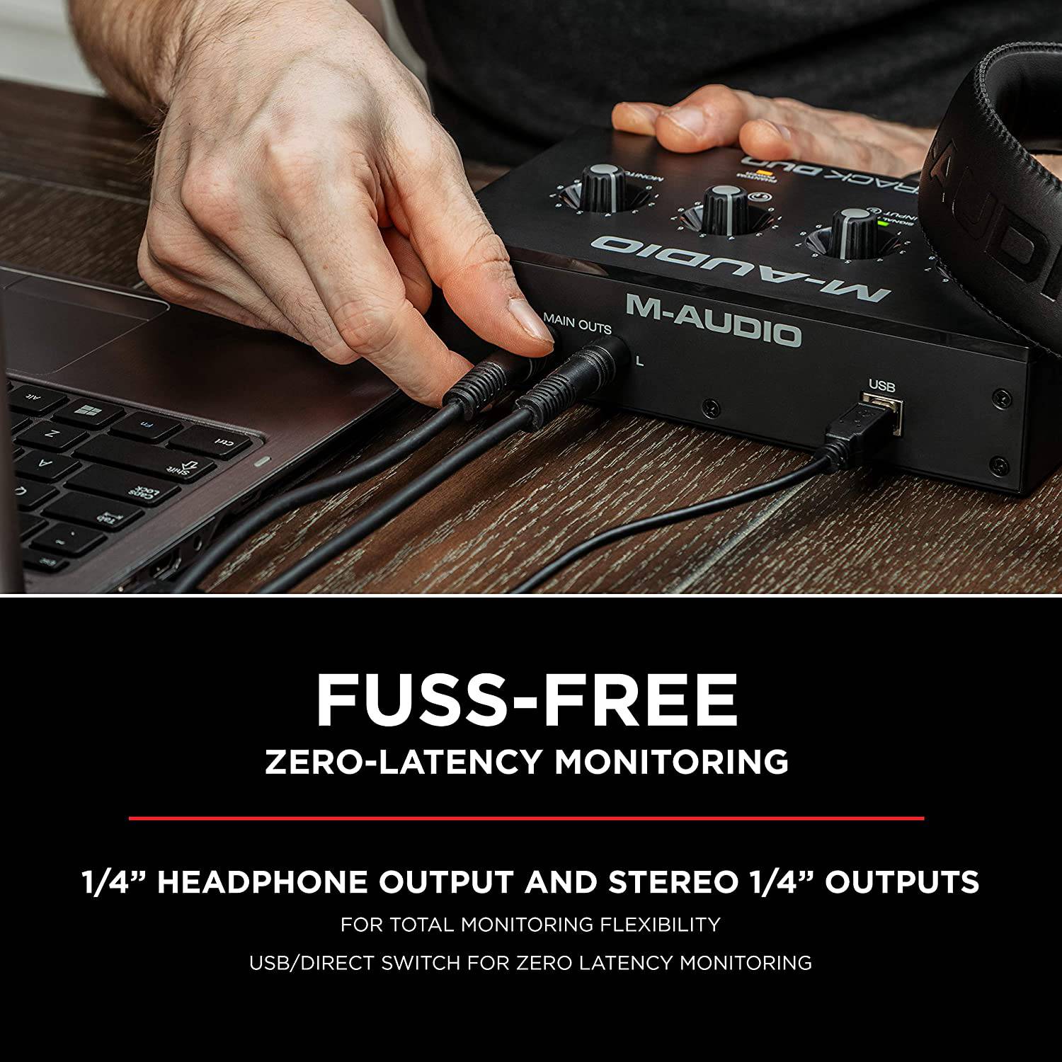 M-Audio M-Track Duo – USB Audio Interface for Recording, Streaming and Podcasting with Dual XLR, Line & DI Inputs, plus a Software Suite Included - Golchha Computers