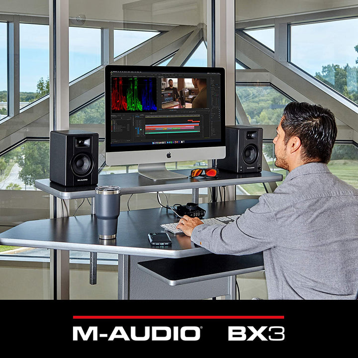 M-AUDIO BX3 Enceintes de monitoring actives de 120 W pour Gaming, Mutimedia  et Production Musicale