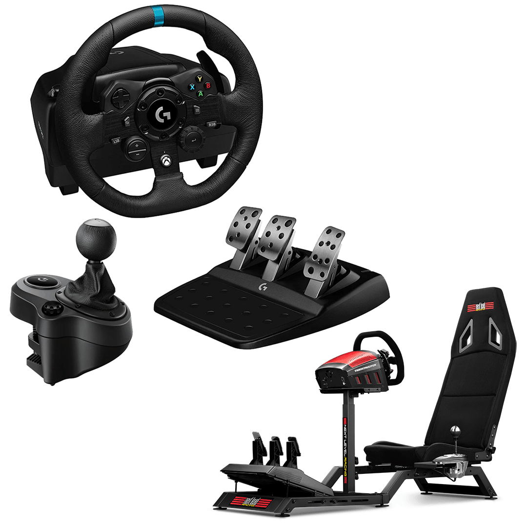 Logitech G923 TRUEFORCE Racing wheel and G Driving Force Shifter Joystick With Next Level Racing Challenger Simulator Cockpit Combo (NLR-S016) - Golchha Computers