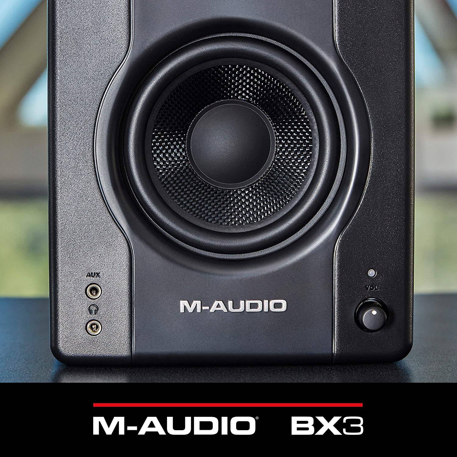 M-Audio BX3 - 120-Watt Powered Studio Monitors / Desktop Computer Speakers for Music Production, Gaming, Live Streaming, and Podcasting (Pair) - Golchha Computers