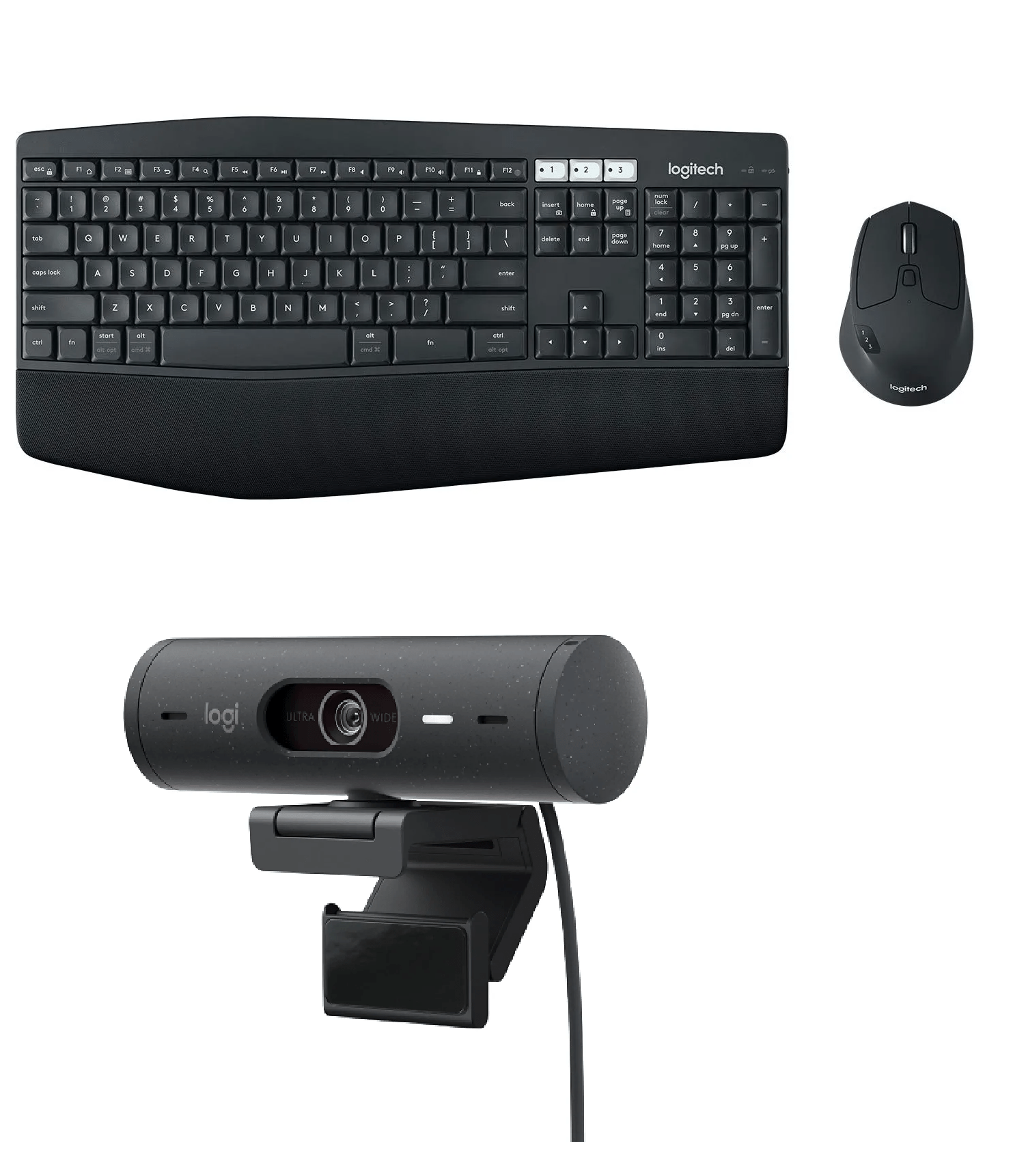 Logitech MK850 Multi-Device Wireless Combo and Brio 500 HD Webcam Combo - Golchha Computers