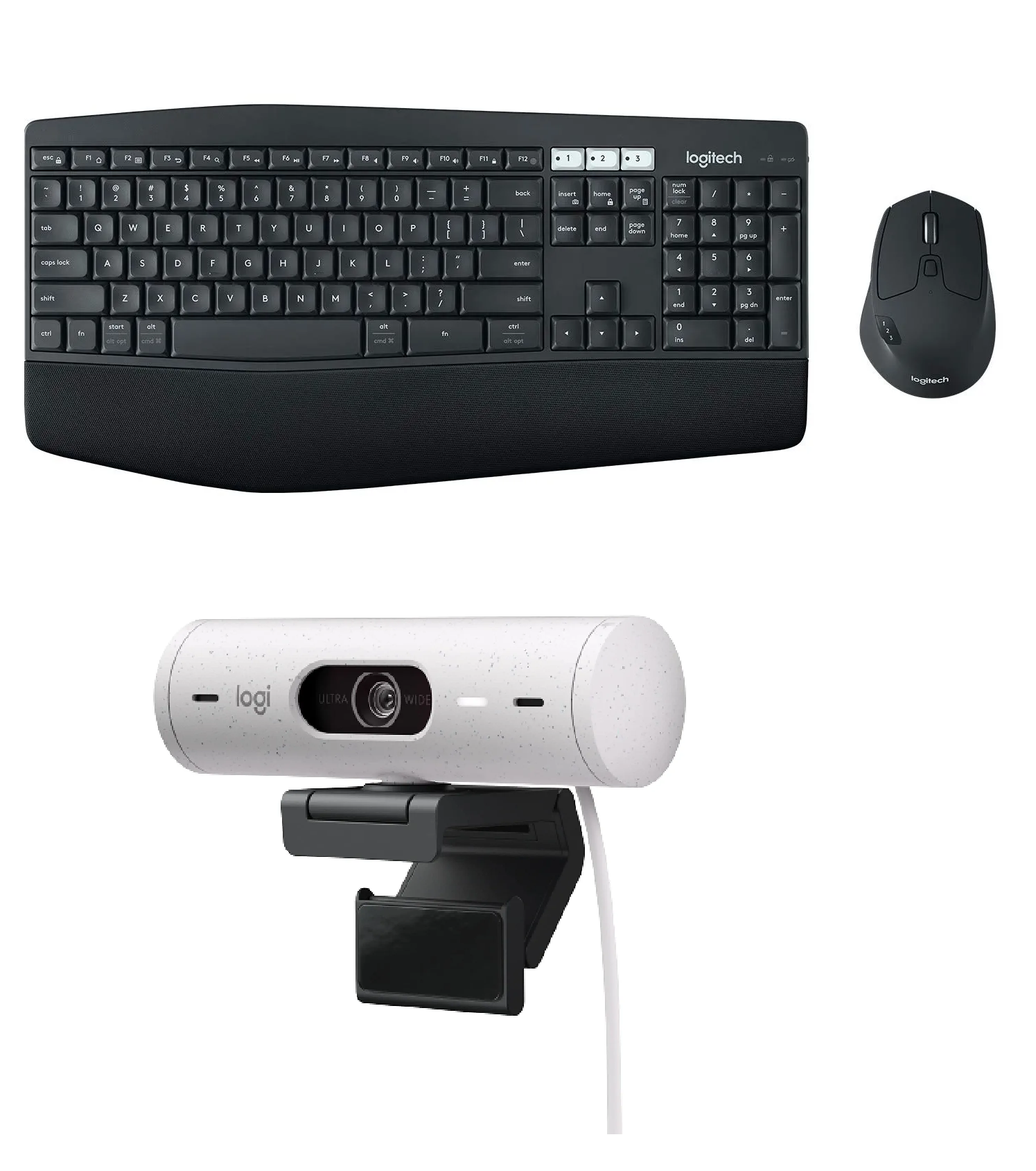 Logitech MK850 Multi-Device Wireless Combo and Brio 500 HD Webcam Combo - Golchha Computers