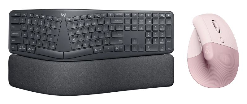 Logitech ERGO K860 Wireless Ergonomic Keyboard & LIFT ERGO Vertical Ergonomic Wireless Mouse Combo - Golchha Computers