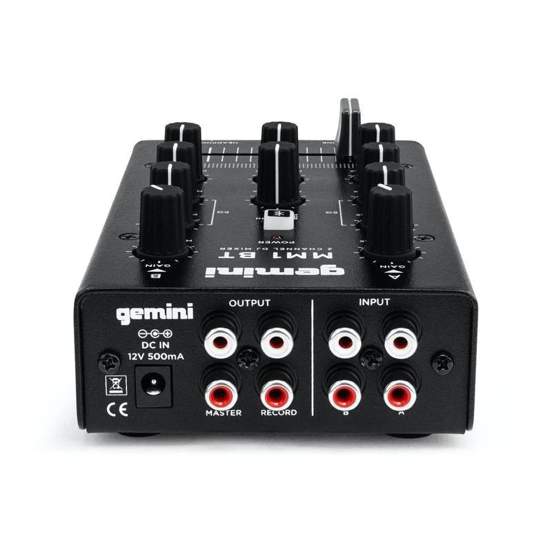 Gemini MM1BT 2-Channel Professional Analog DJ Mixer With Bluetooth Input