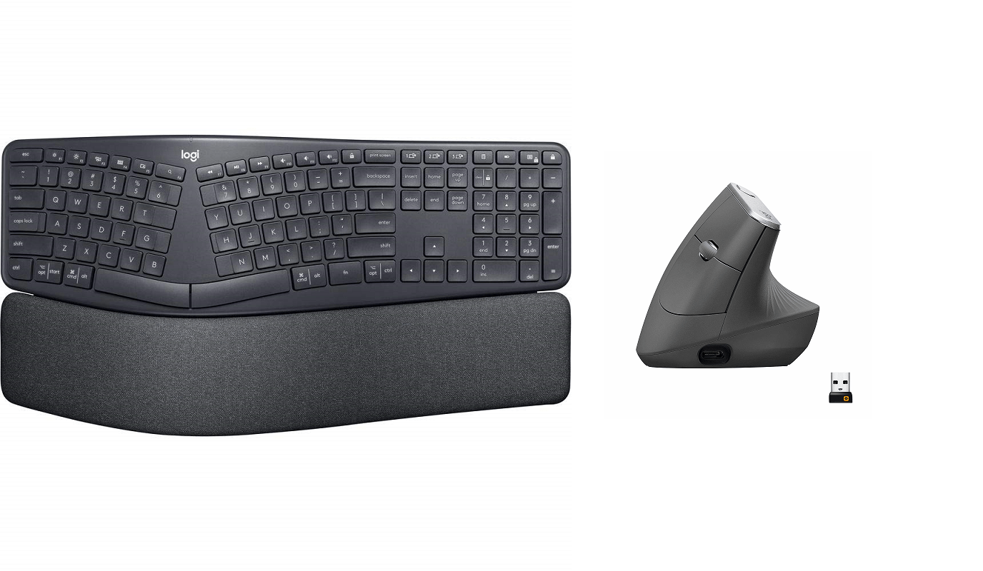 Logitech ERGO K860 Wireless Ergonomic Keyboard & LIFT ERGO Vertical Ergonomic Wireless Mouse Combo - Golchha Computers