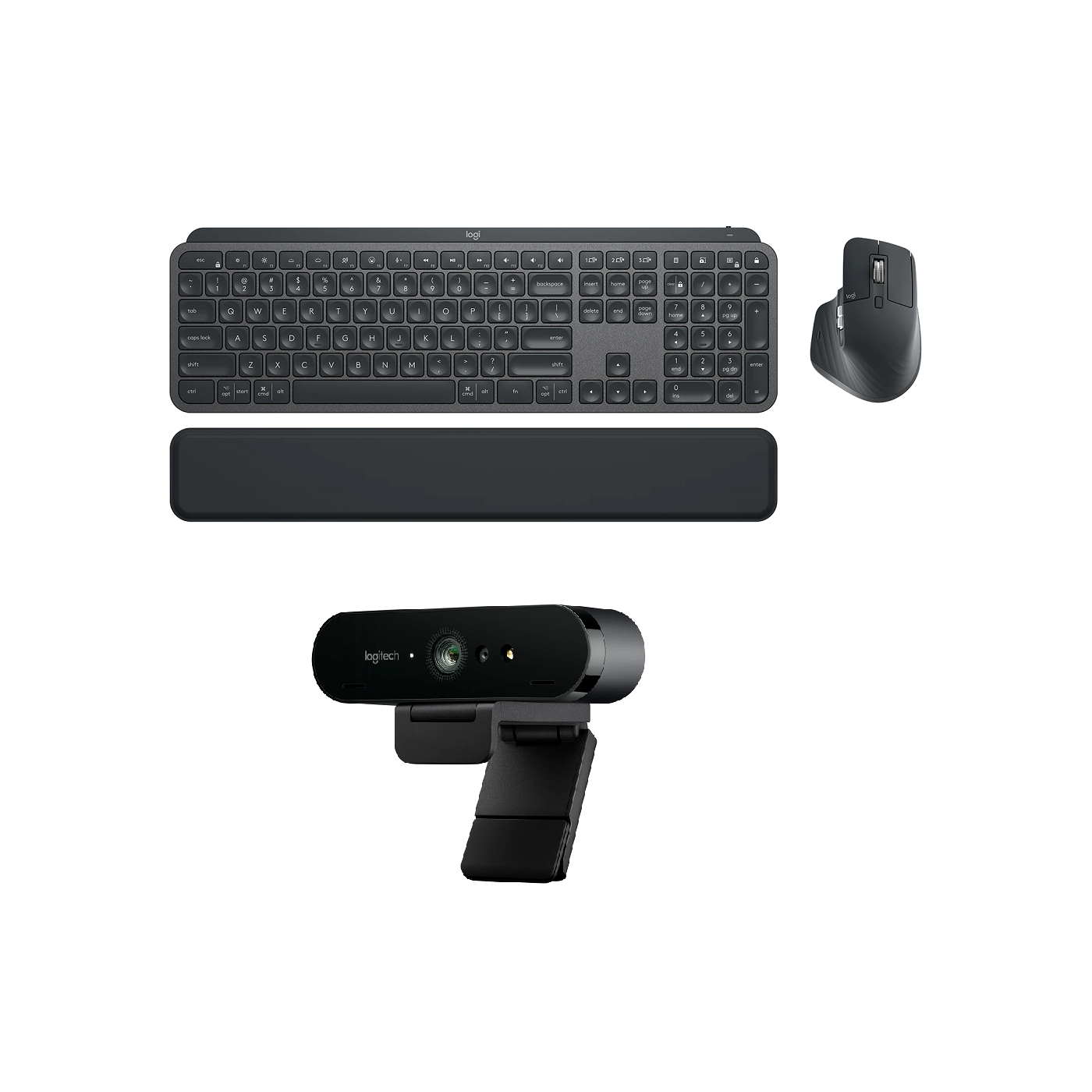 Logitech MX Keys & MX Master 3 Mouse for Business Combo & Brio Ultra HD Pro Business Webcam Combo - Golchha Computers