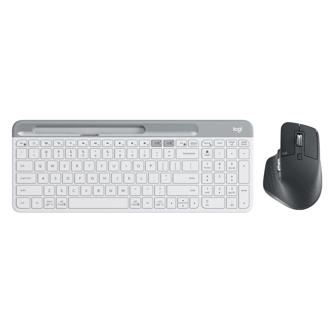 Logitech K580 Slim Multi-Device Wireless Keyboard and MX Master 3s Mouse Combo - Golchha Computers
