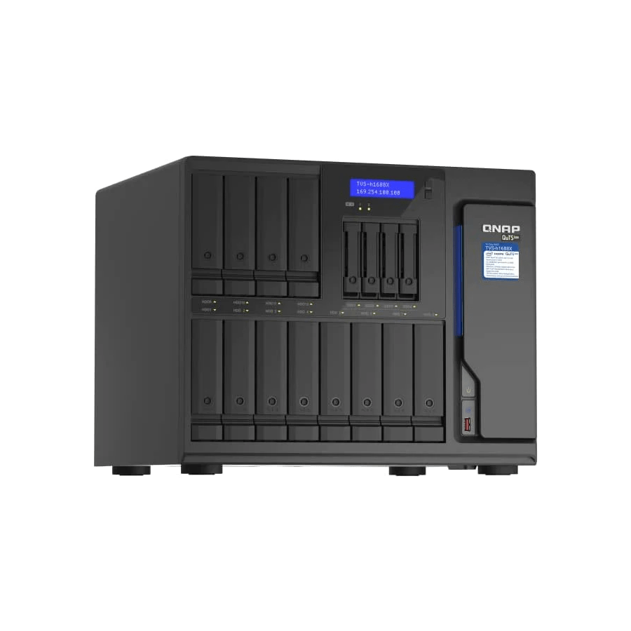 QNAP TVS-H1688X-W1250-32G High-speed media NAS with Intel® Xeon® W-1250 CPU and 2 Ports 10 G LAN, Thunderbolt 3 - Dispatched in 5 Business Days - Golchha Computers