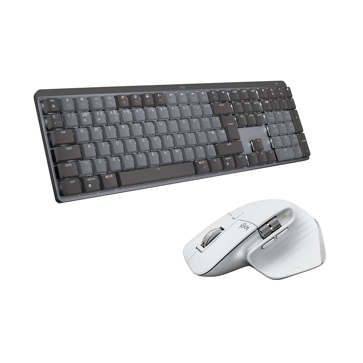 Logitech MX MECHANICAL Wireless Illuminated Keyboard (Linear Red Stwitches) & MX MASTER 3S Wireless Mouse Combo - Golchha Computers