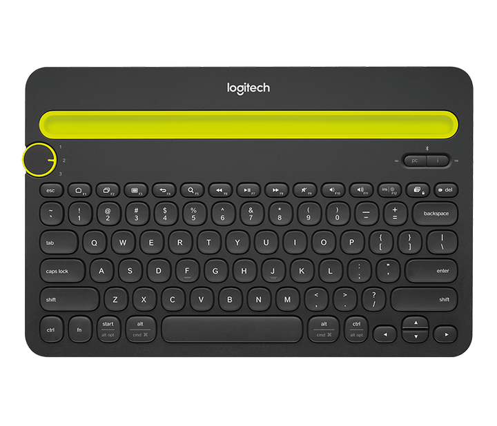 Logitech K480 Bluetooth Multi-Device Keyboard Switch typing between your computer, phone and tablet - Golchha Computers