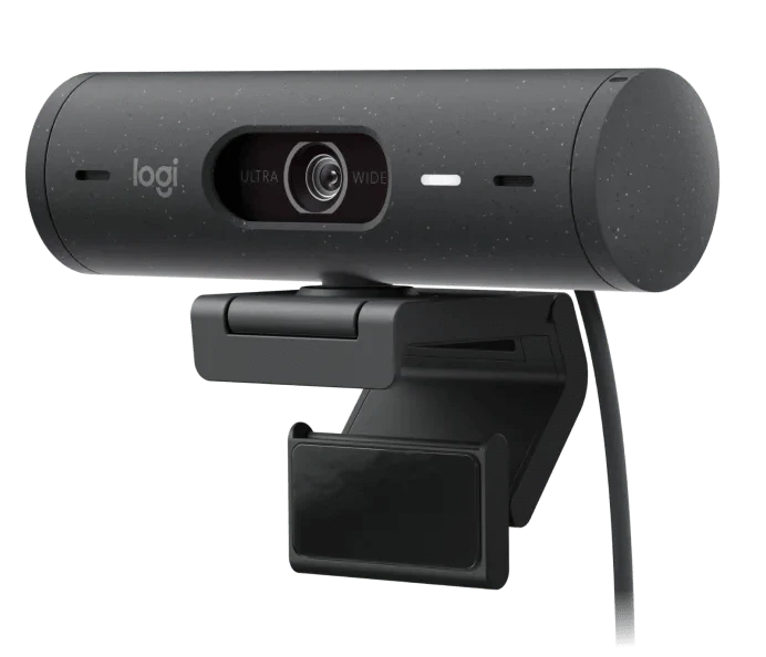 Logitech BRIO 500 Full HD 1080p webcam with light correction, auto-framing, and Show Mode - Golchha Computers