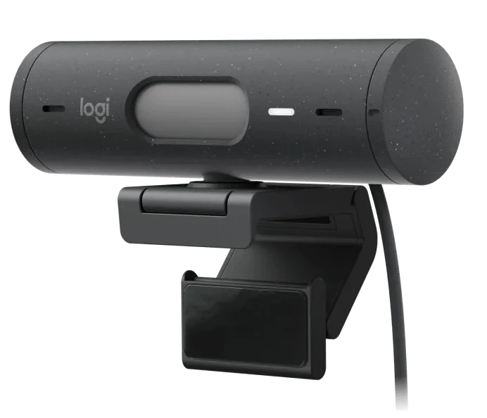 Logitech BRIO 500 Full HD 1080p webcam with light correction, auto-framing, and Show Mode - Golchha Computers
