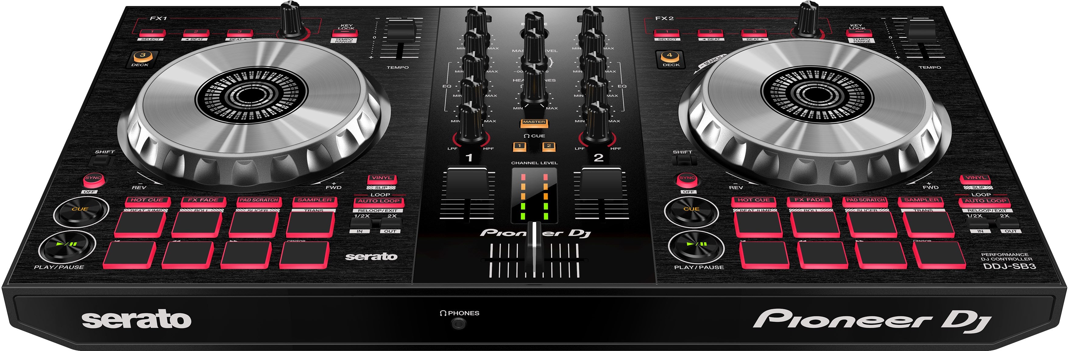 Pioneer DDJ-SB3 2-channel DJ controller for Serato DJ Lite (black) - Golchha Computers