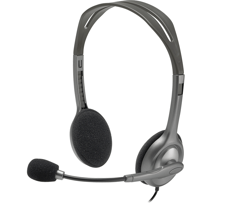 Logitech H110 Stereo Headset 3.5mm dual plug computer headset - Golchha Computers