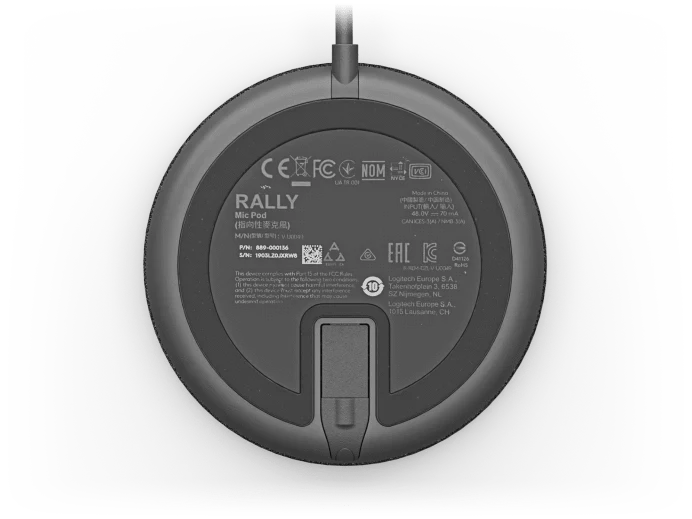 Logitech RALLY MIC POD Modular microphones with RightSound for Rally Bar Mini, Rally Bar, and Rally - Golchha Computers
