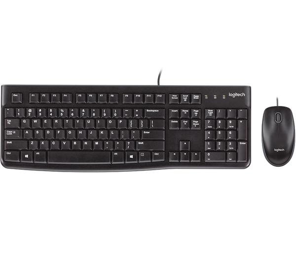 Logitech MK120 CORDED KEYBOARD AND MOUSE COMBO Plug-and-Play USB Combo - Golchha Computers