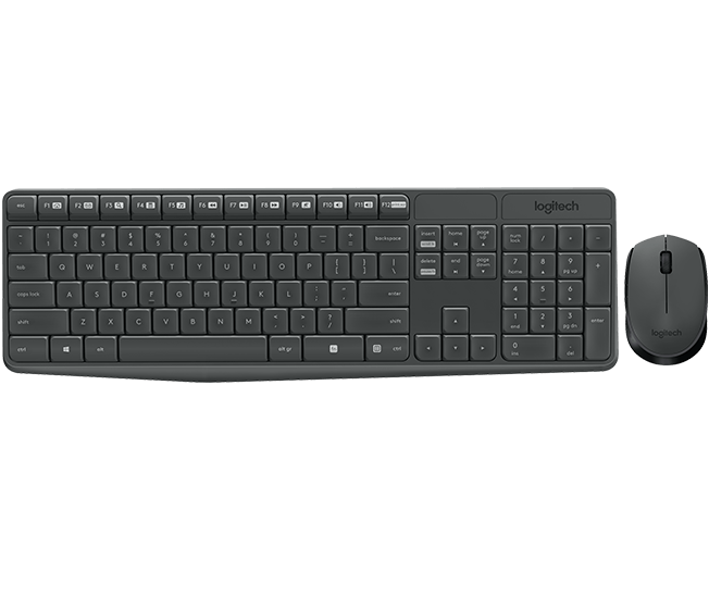 Logitech MK235 WIRELESS KEYBOARD AND MOUSE COMBO Durable. Simple. Wireless - Golchha Computers