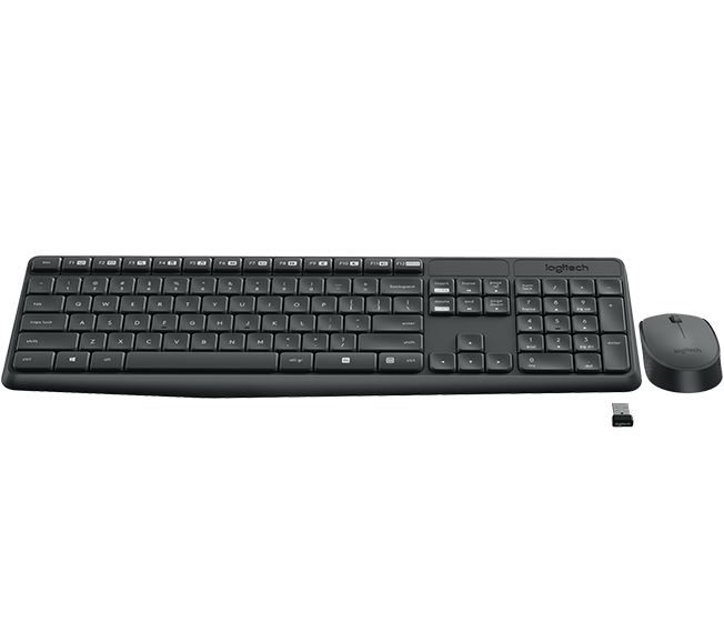 Logitech MK235 WIRELESS KEYBOARD AND MOUSE COMBO Durable. Simple. Wireless - Golchha Computers