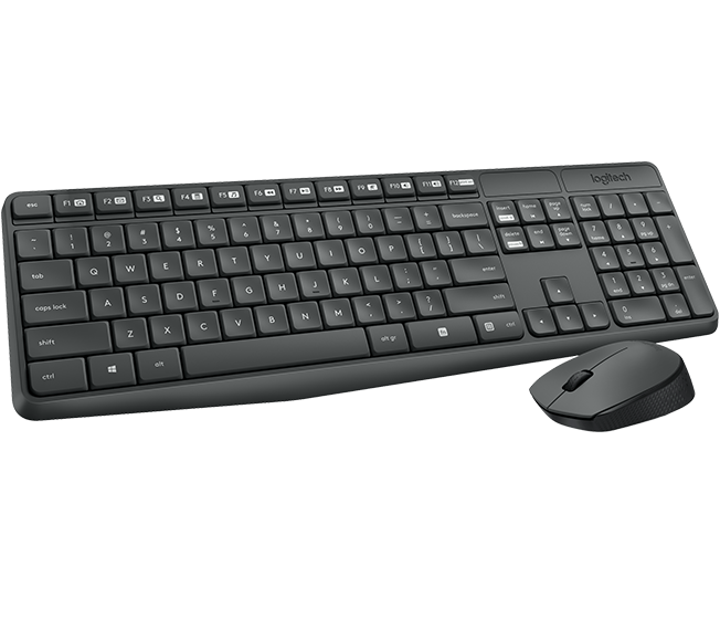 Logitech MK235 WIRELESS KEYBOARD AND MOUSE COMBO Durable. Simple. Wireless - Golchha Computers