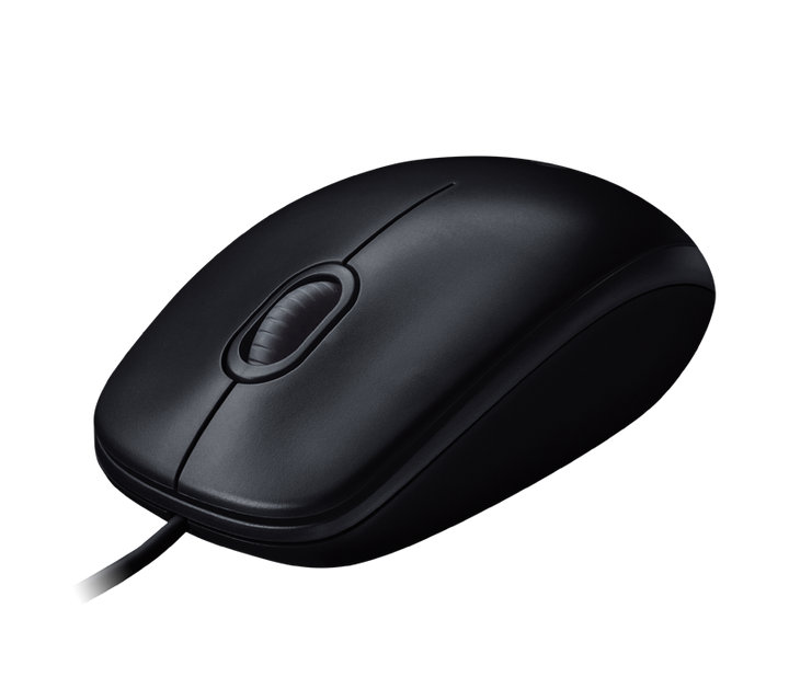Logitech M100r Wired USB Mouse (Black) - Golchha Computers