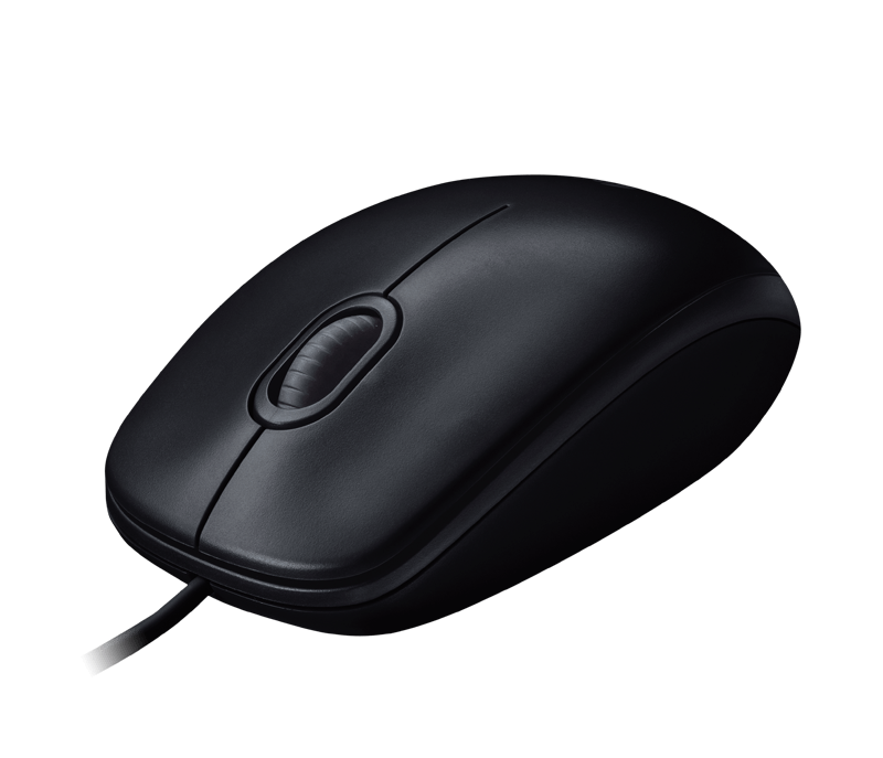 Logitech M100r Wired USB Mouse (Black) - Golchha Computers