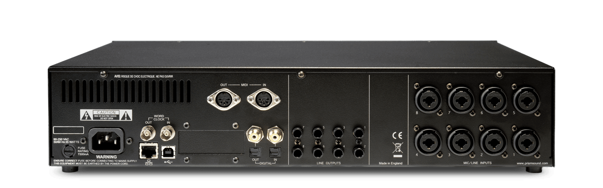 Prism Sound Atlas multi-track recording Interface