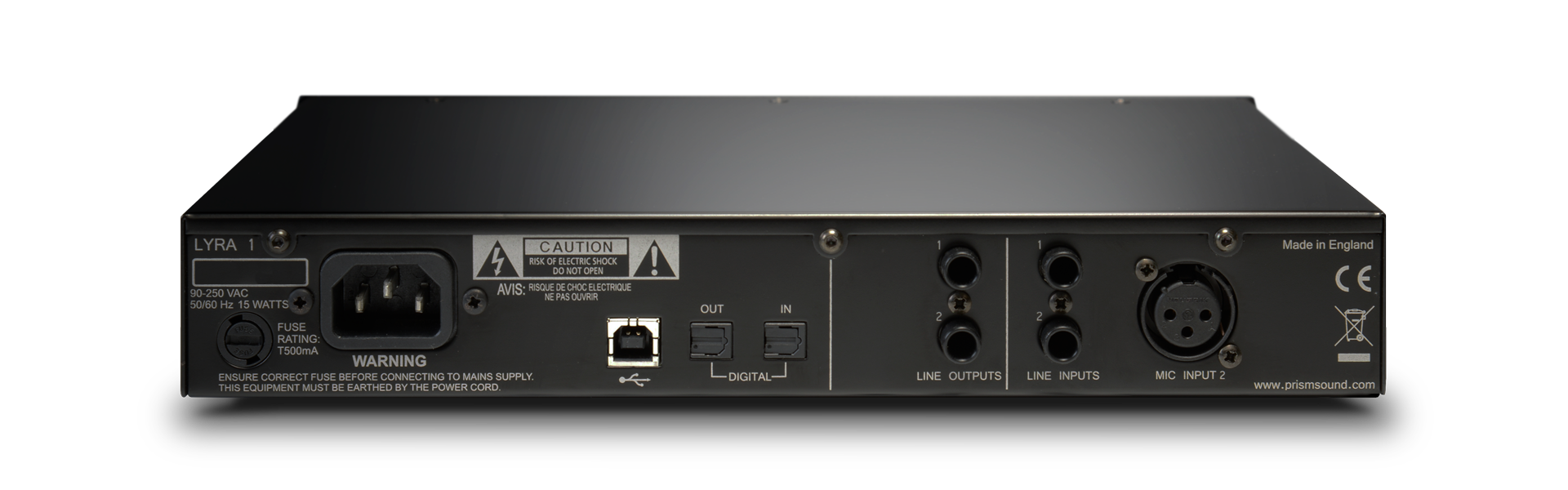 Prism Sound Lyra-1 - 2 input 2 output small format Audio Interface